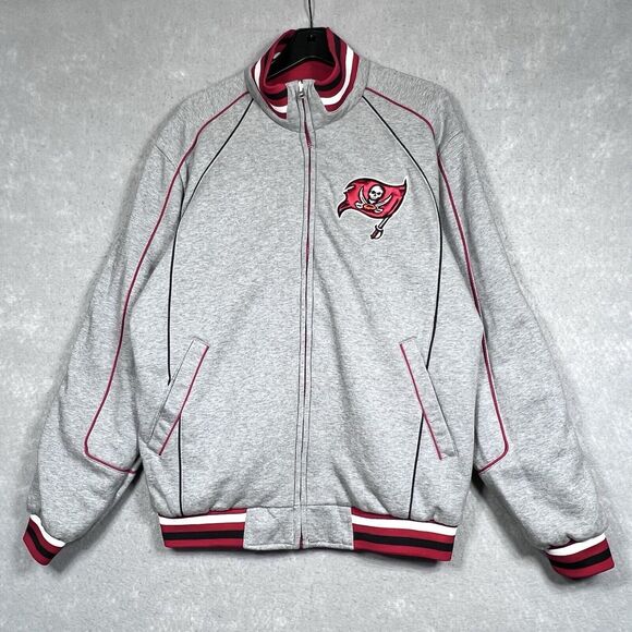 Tampa Bay Buccaneers NFL Jacket Mens Large Red Gray Full-Zip Reversible Jacket - Picture 12 of 16